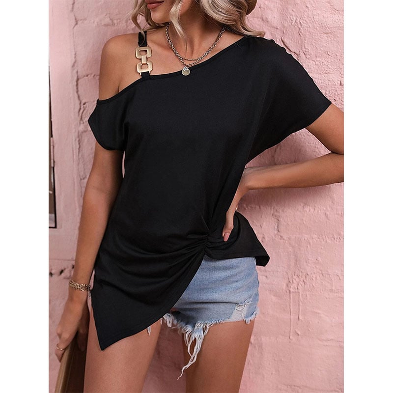Off Shoulder Irregular Design Blouse