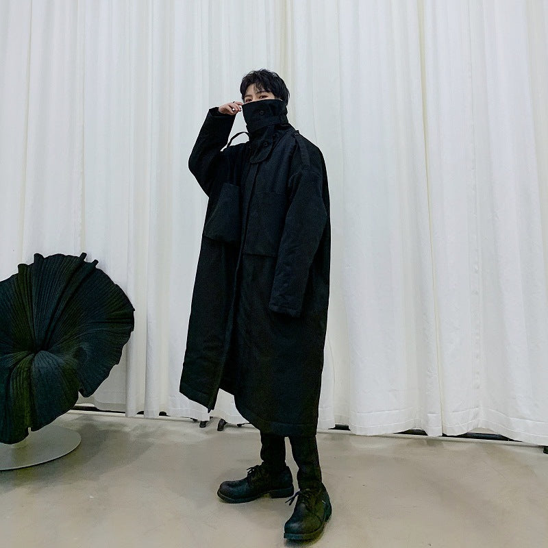 Men Japanese Style Long Cotton Jacket