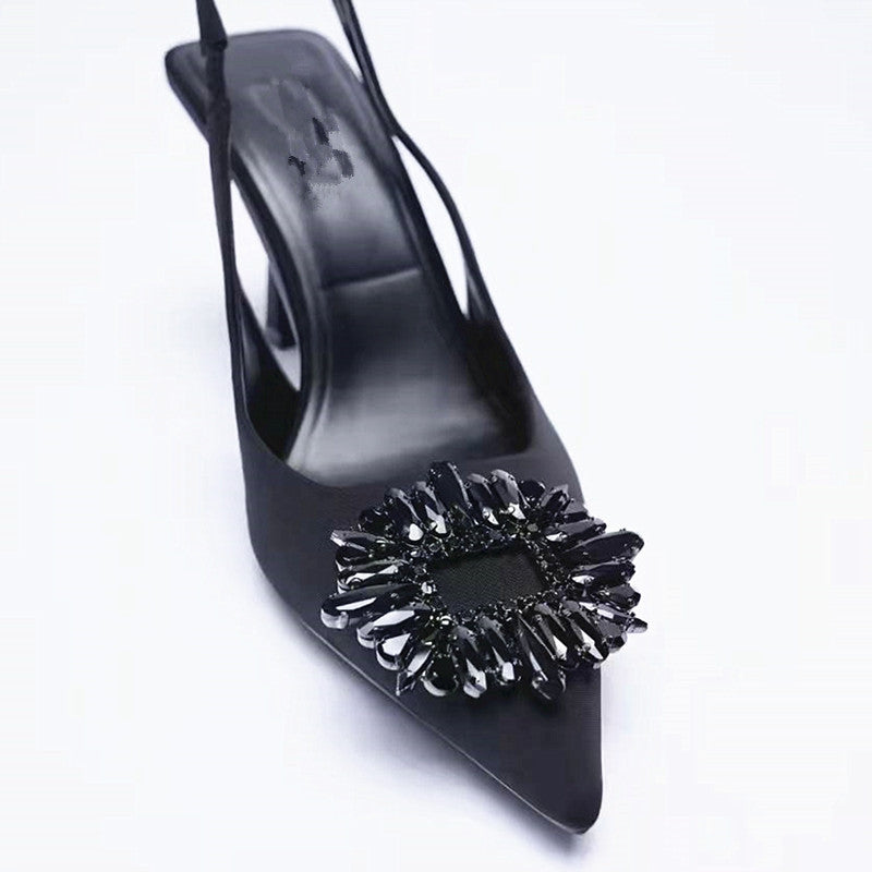 Rhinestone High Heel Sandals