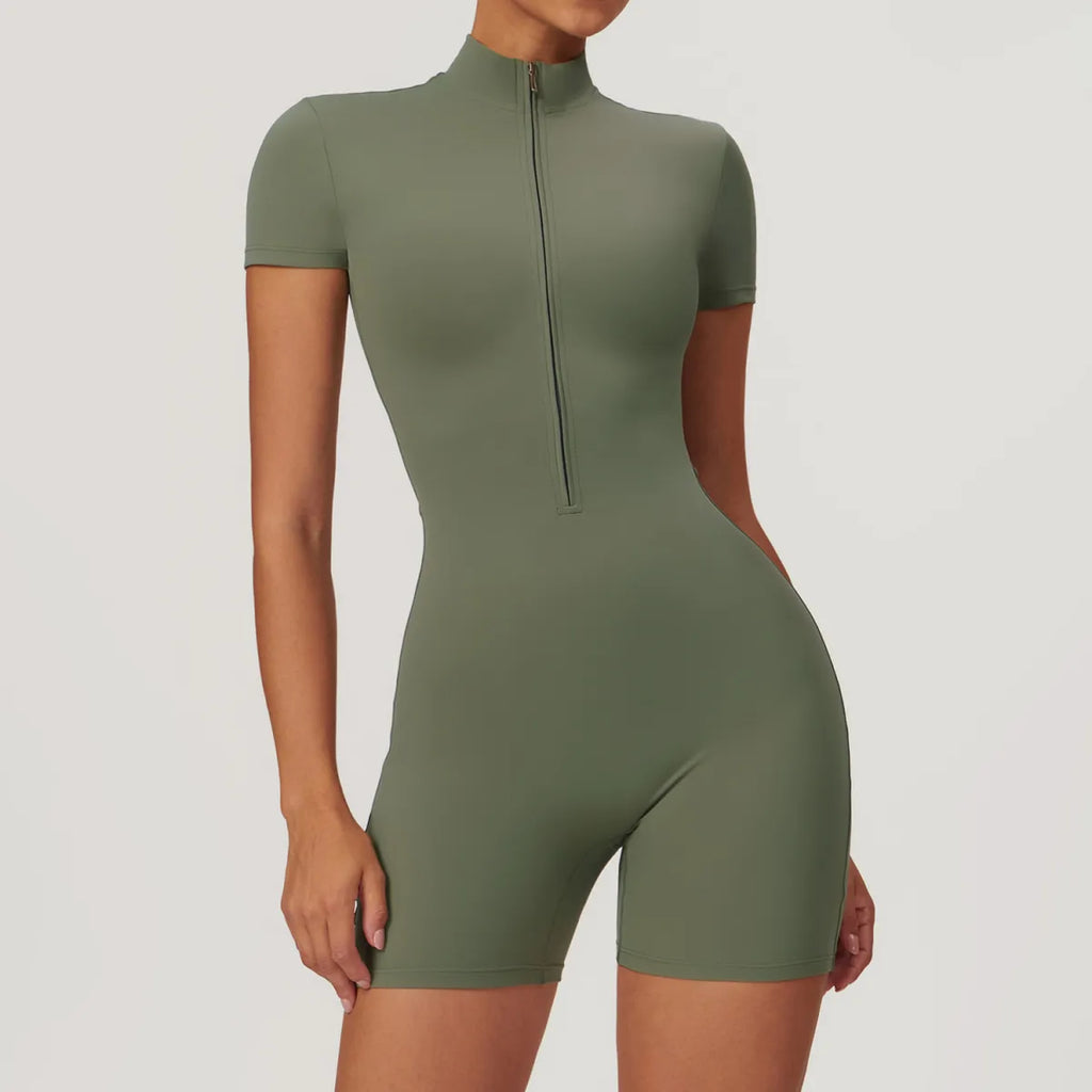 Women Zipper Yoga Jumpsuit